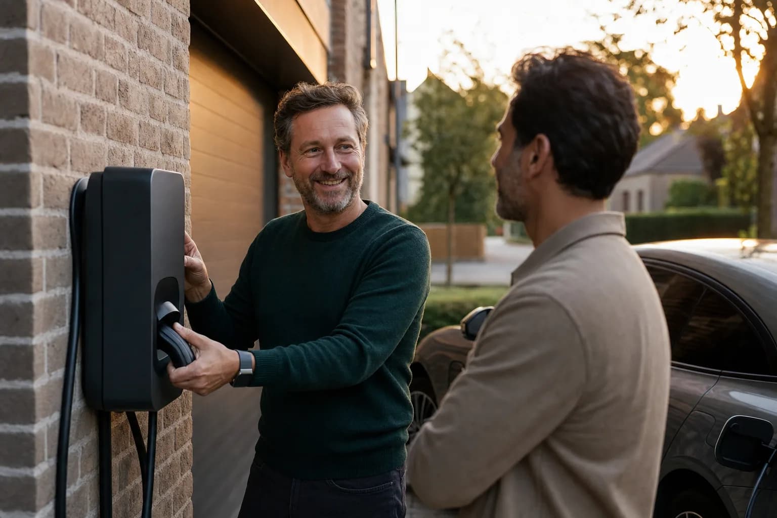 Un propriétaire partage sa borne de recharge avec un voisin